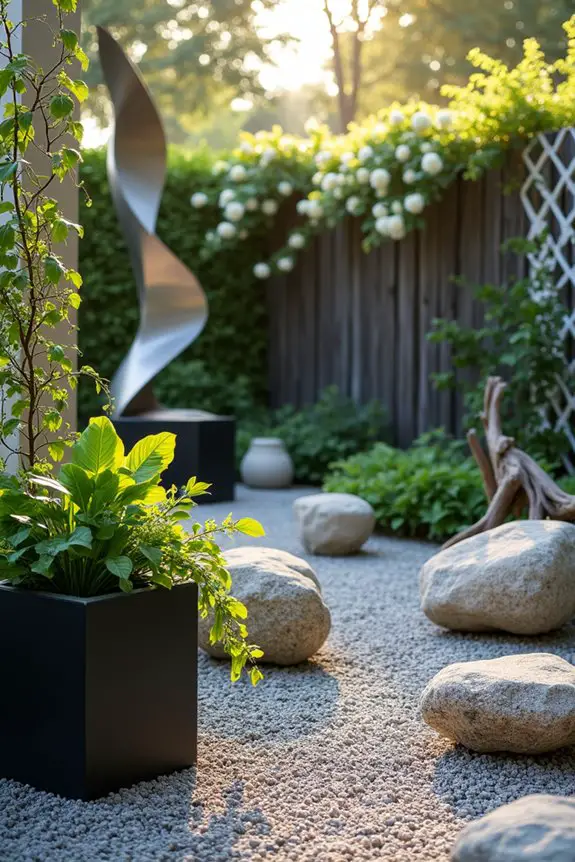 bold sculptural garden elements