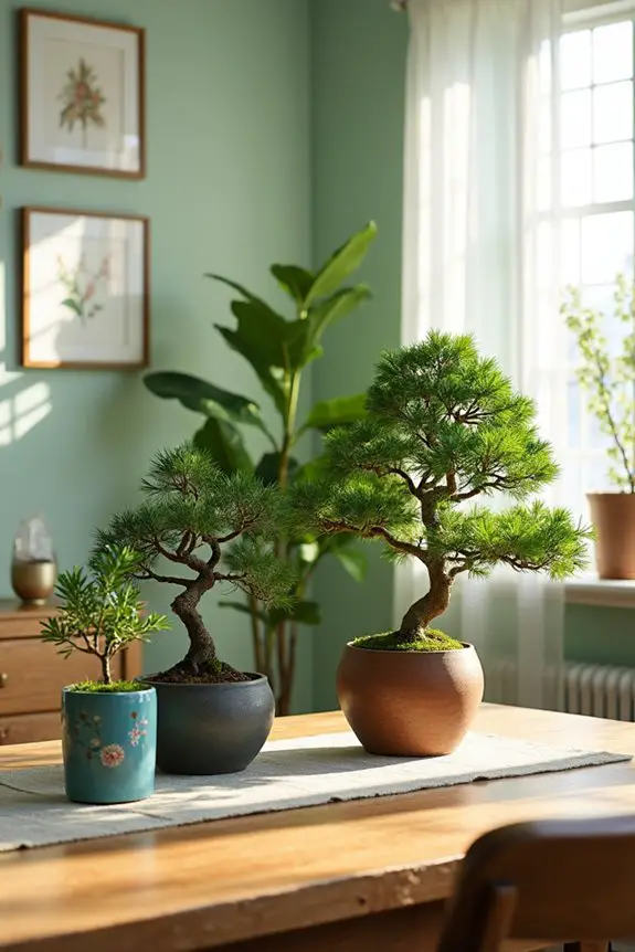 bonsai trees tranquil home decor