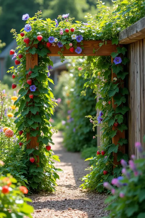 cascading vertical garden trellis