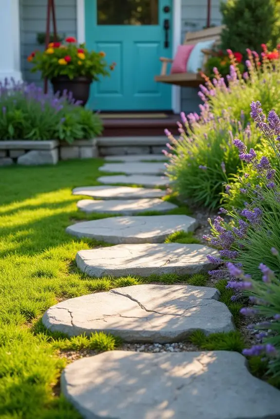 charming stepping stone pathway