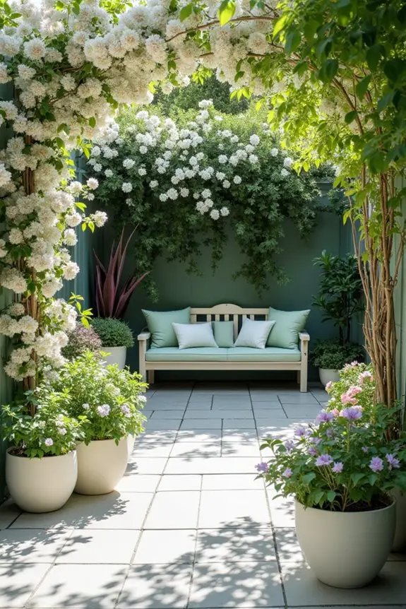 chic courtyard garden coordination