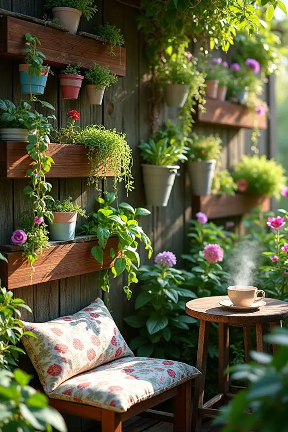 chic vertical garden creation