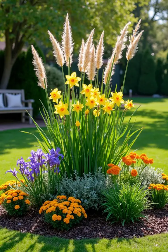 circular flower bed design