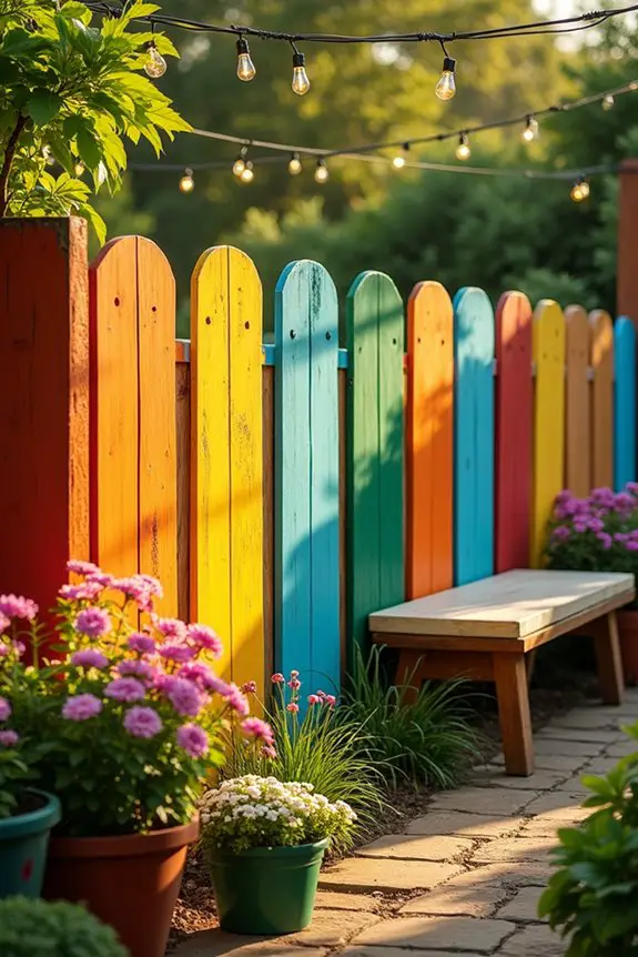 colorful garden panel project