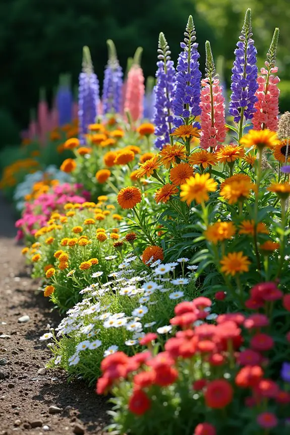 colorful perennial garden borders
