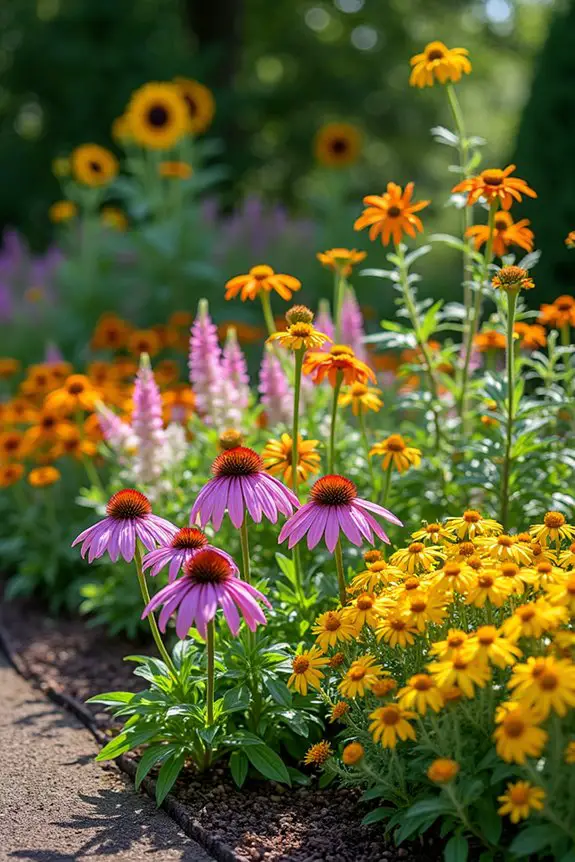 colorful perennial garden design