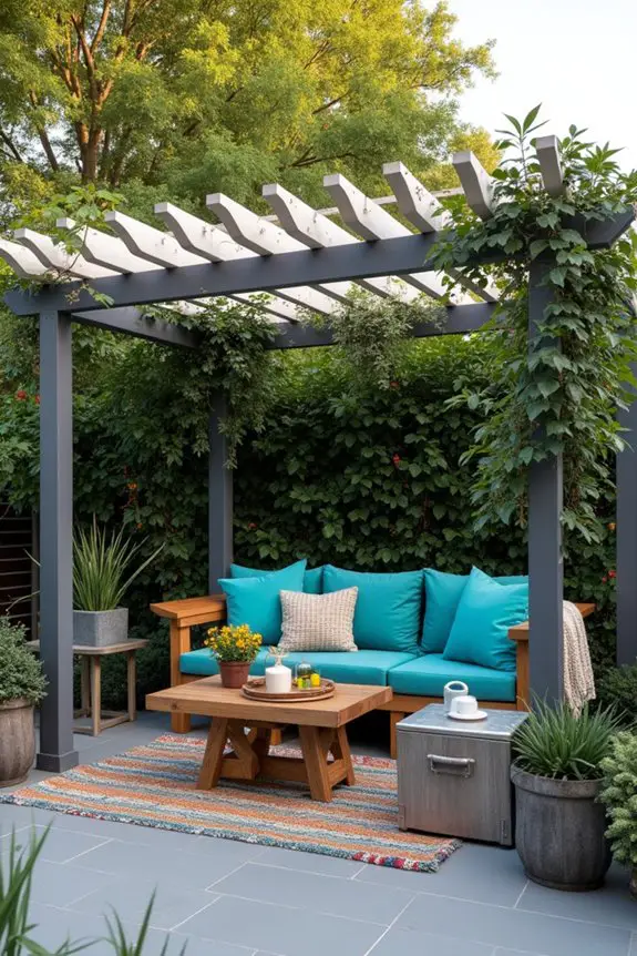 colorful textured outdoor oasis