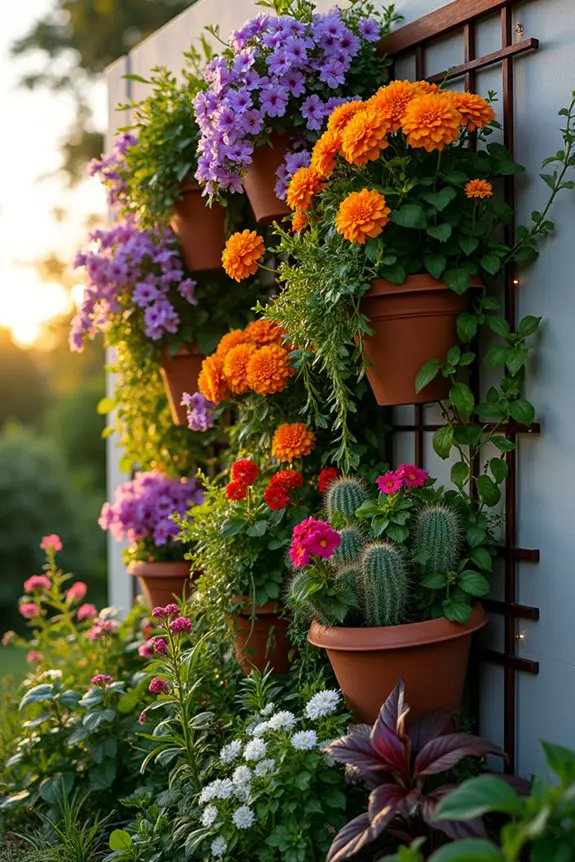 colorful vertical garden design