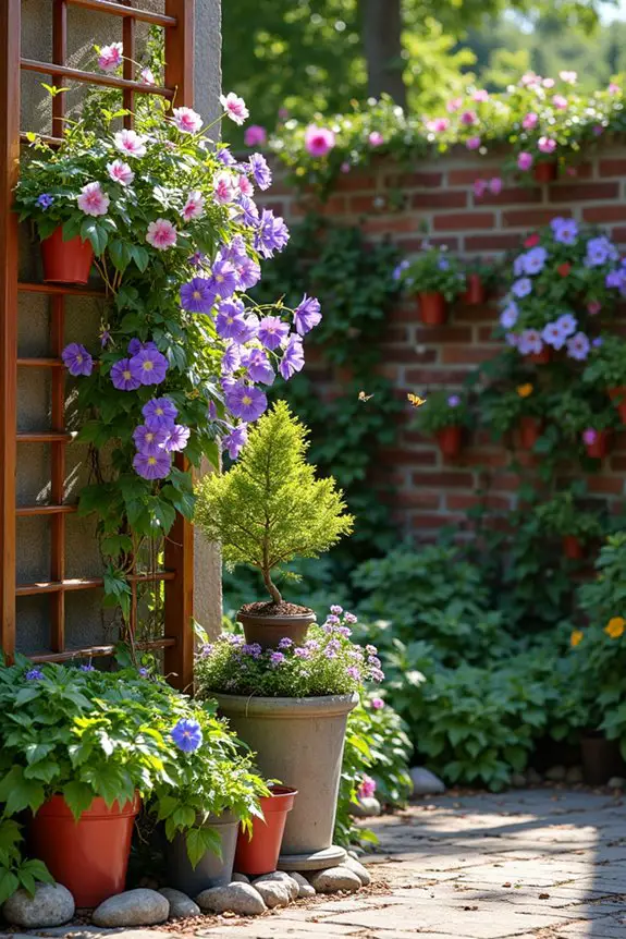 colorful vertical garden transformation