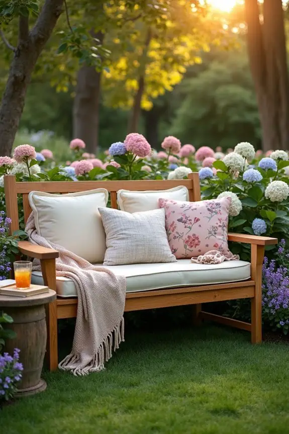 comfortable garden bench oasis
