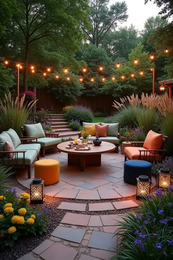 cozy circular patio gatherings