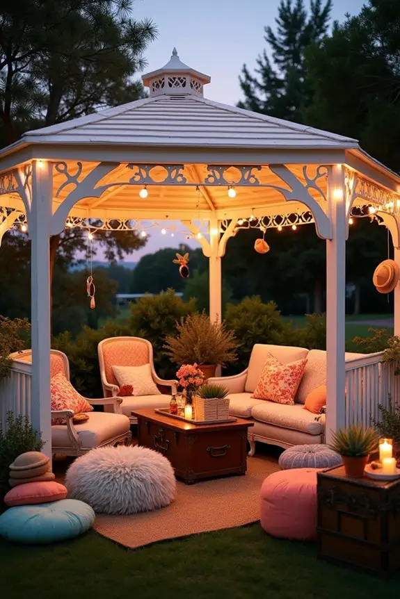 cozy gazebo garden party