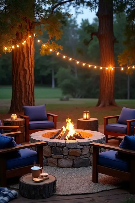 cozy outdoor fire pit