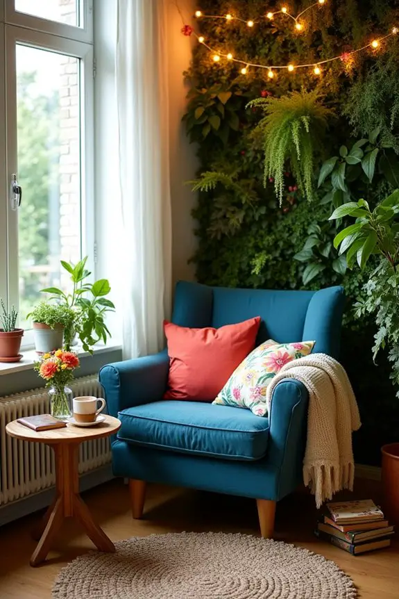 cozy retreat with greenery