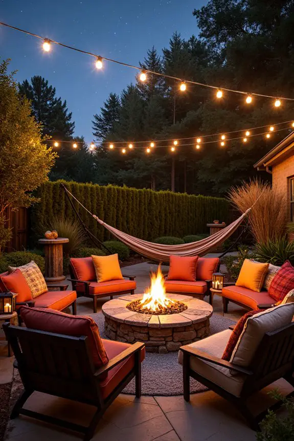 cozy rustic fire pit