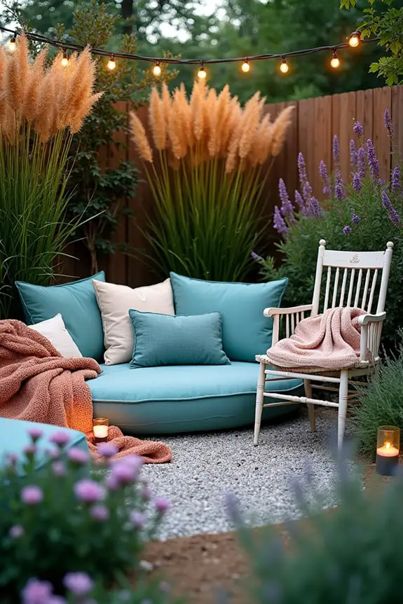 cozy sunken seating oasis
