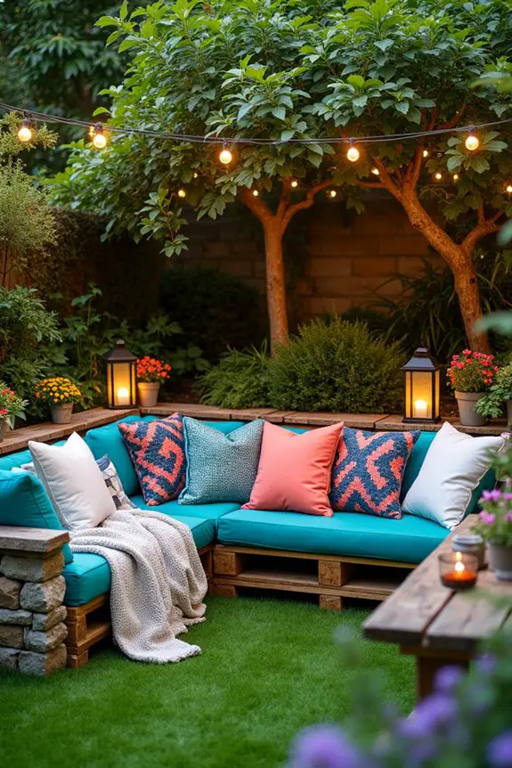 cozy sunken seating oasis