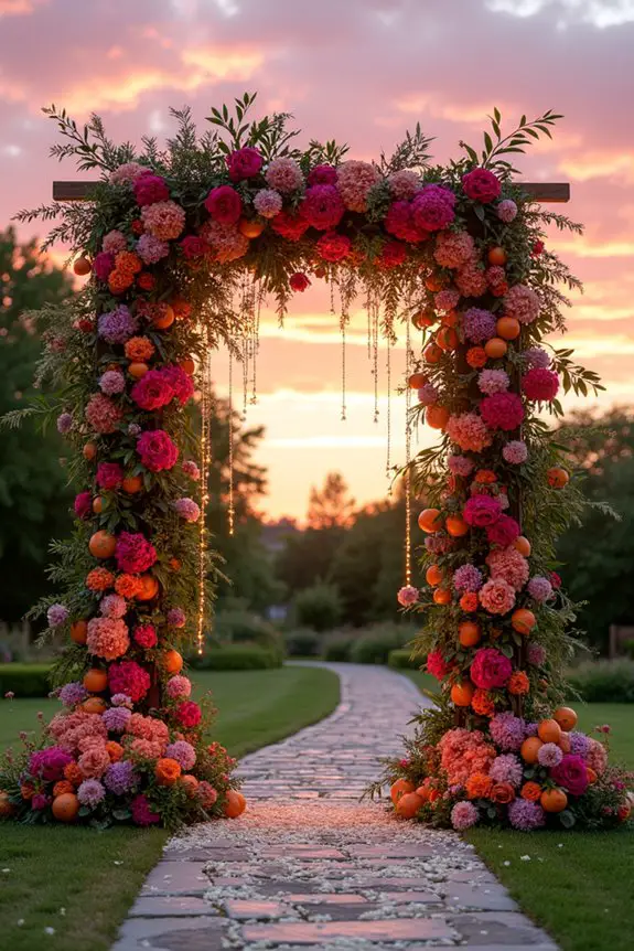 creative garden wedding installations