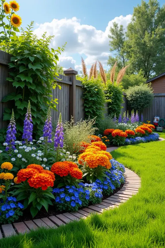 curved flower bed creation