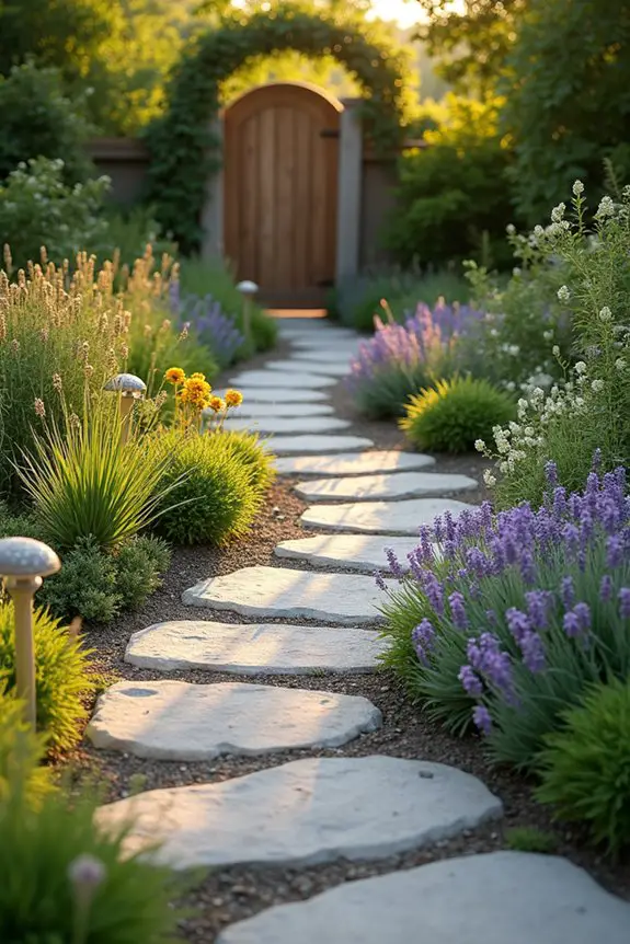 curved stone pathway creation
