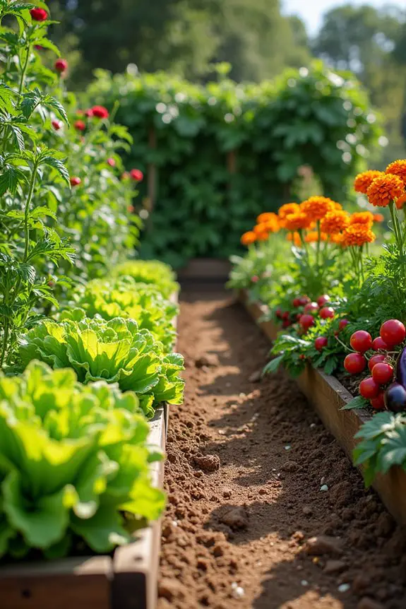 eclectic vegetable block planting