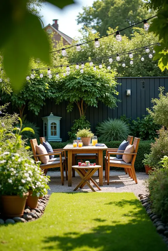 eco friendly garden furniture arrangement