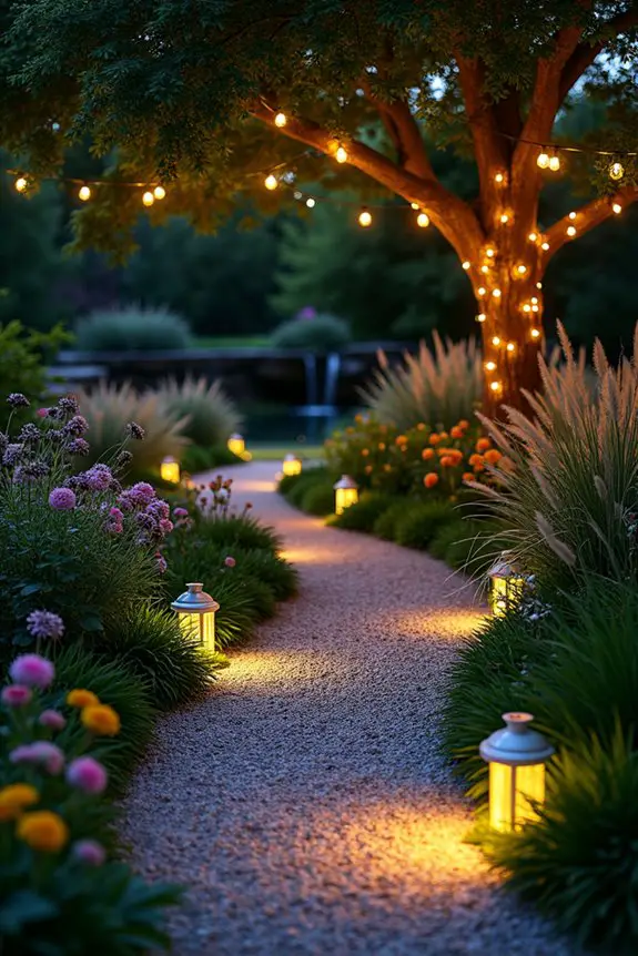 enchanted illuminated garden pathways