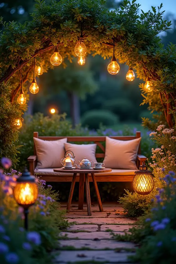 enchanting evening garden lighting