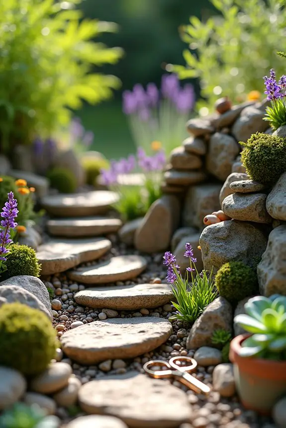 fairy garden rock walls