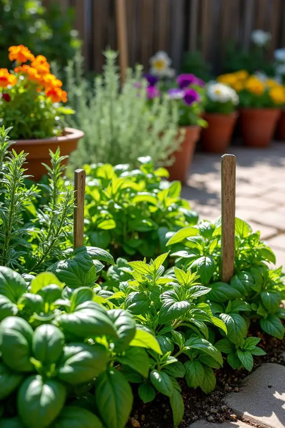 fragrant herb garden creation