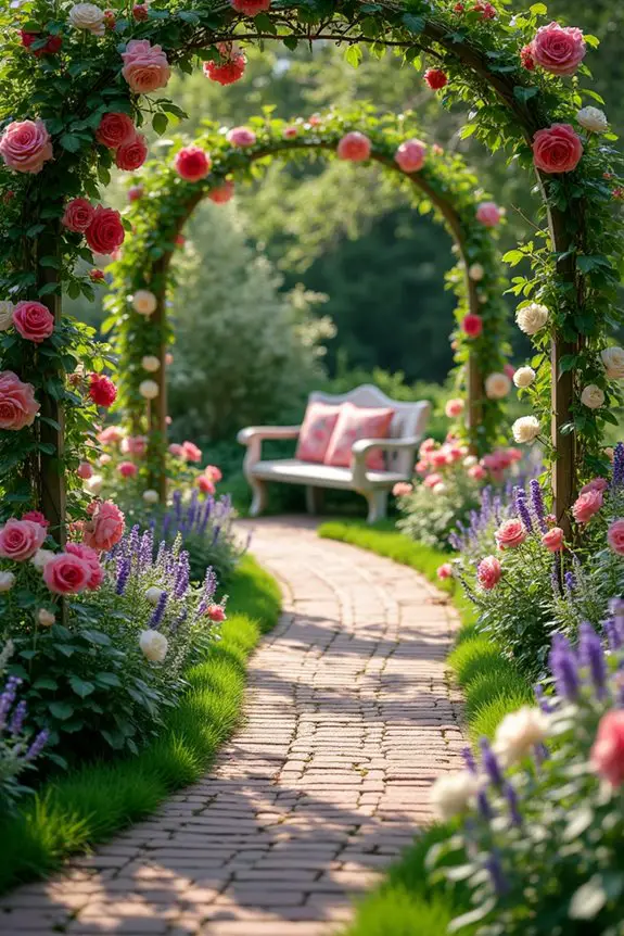 fragrant rose garden pathway