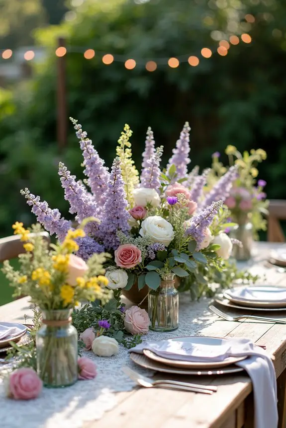 garden wedding floral arrangements
