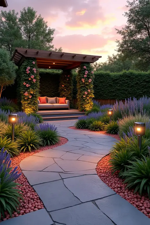 geometric garden pathway design