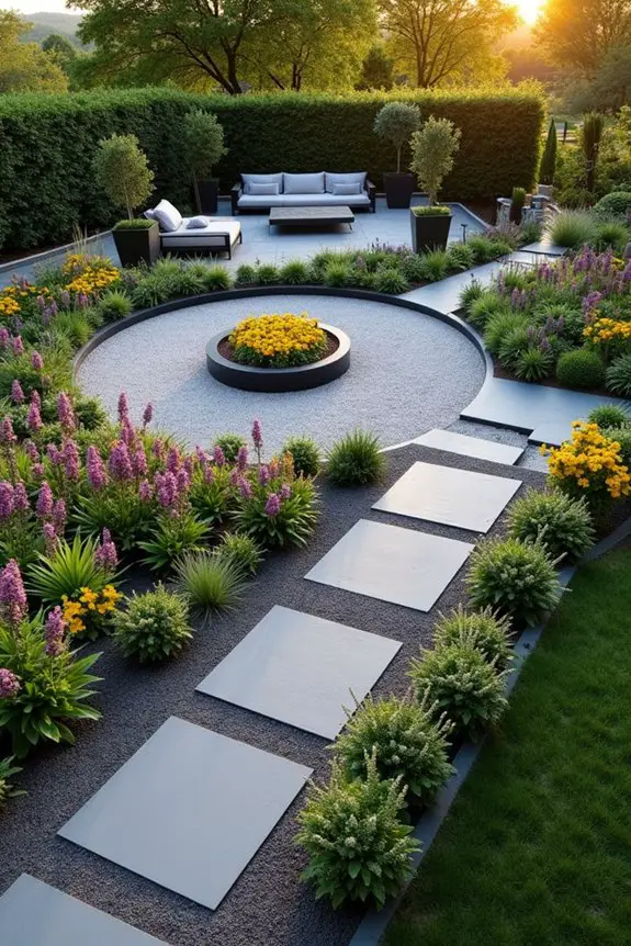 geometric patterns enhance gardens