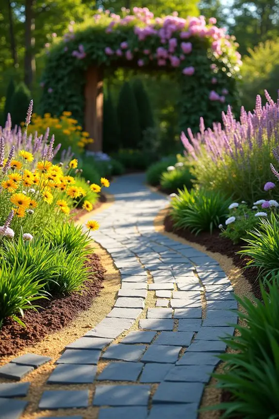 geometric paver garden design
