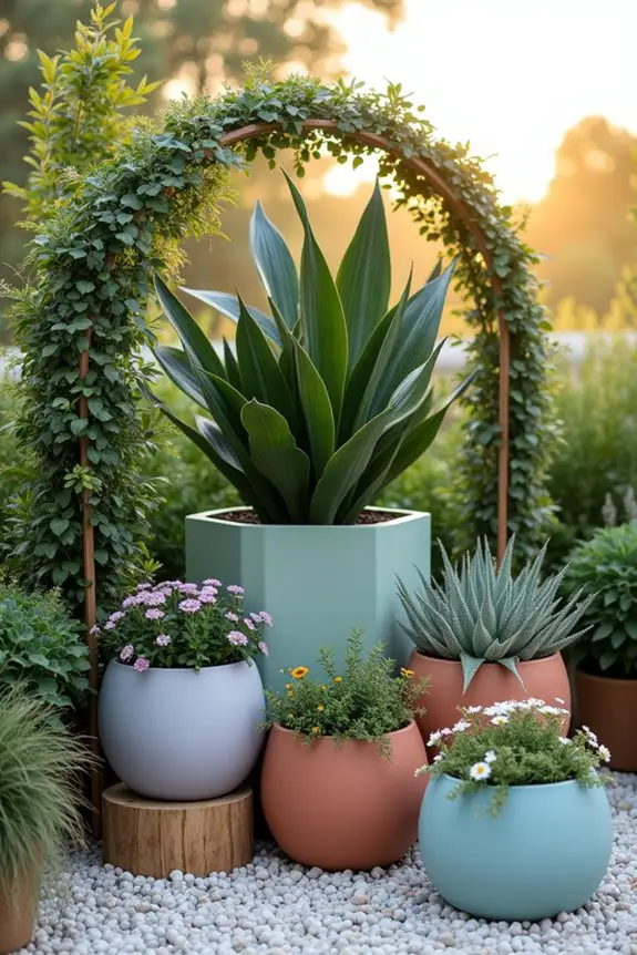geometric planter garden designs