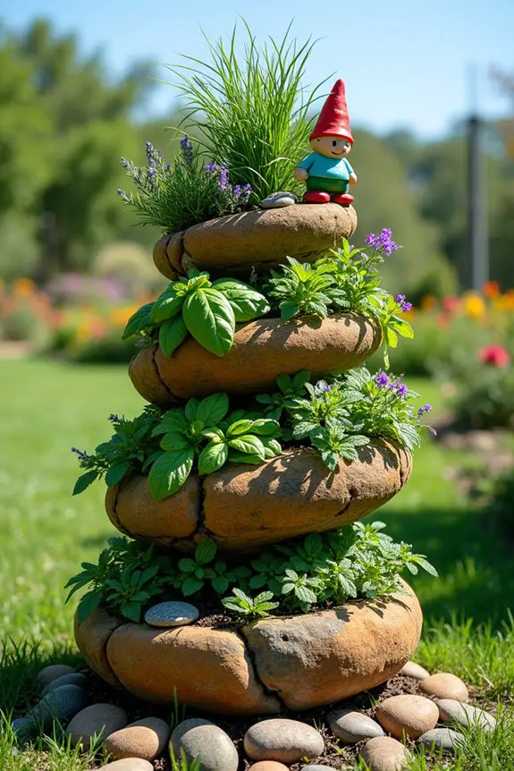 herb spiral garden creation
