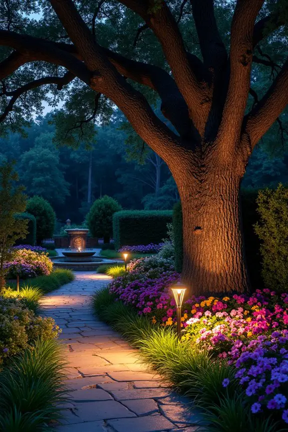 highlighting garden focal points