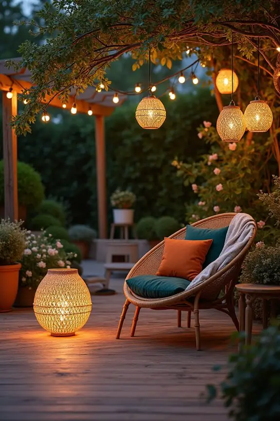 inviting outdoor lighting ambiance