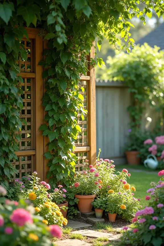 ivy covered lattice panel charm