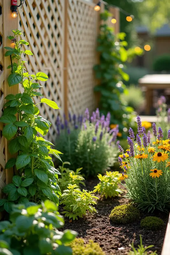 lattice fenced garden creativity