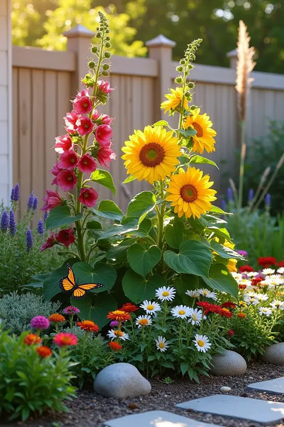 layered flower bed design