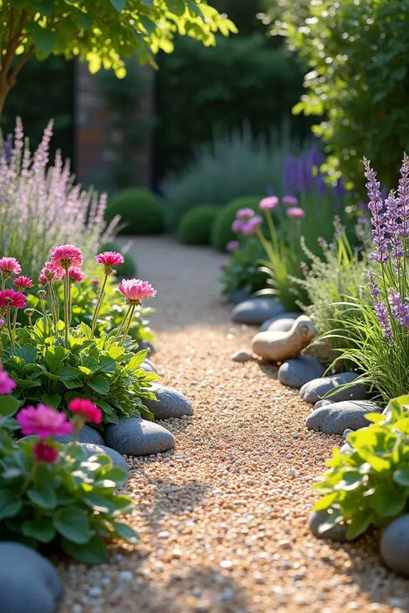 layered gravel garden design