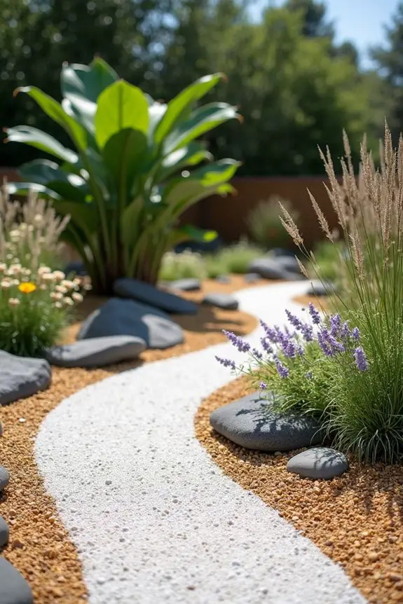 layered gravel garden design