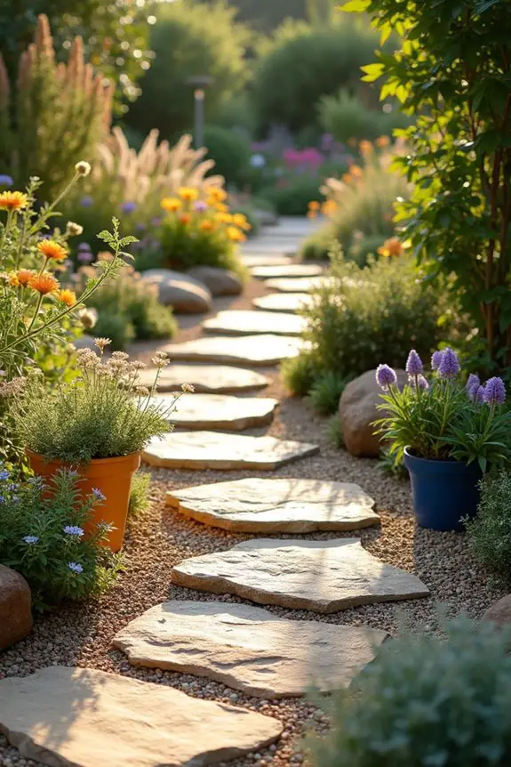 layered stone pathway charm