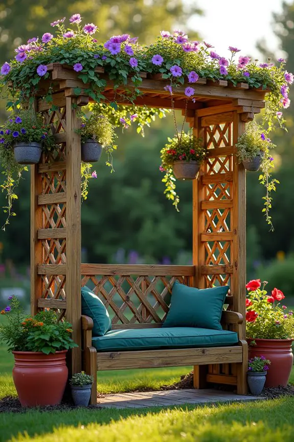 layered trellis garden design