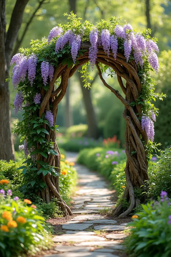 living sculpture garden trellis