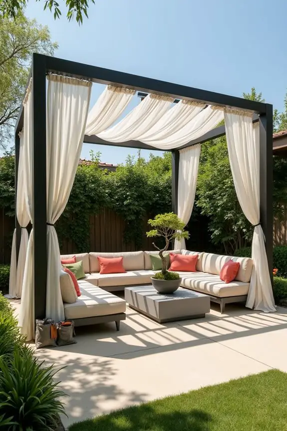 modern minimalist pergola aesthetics