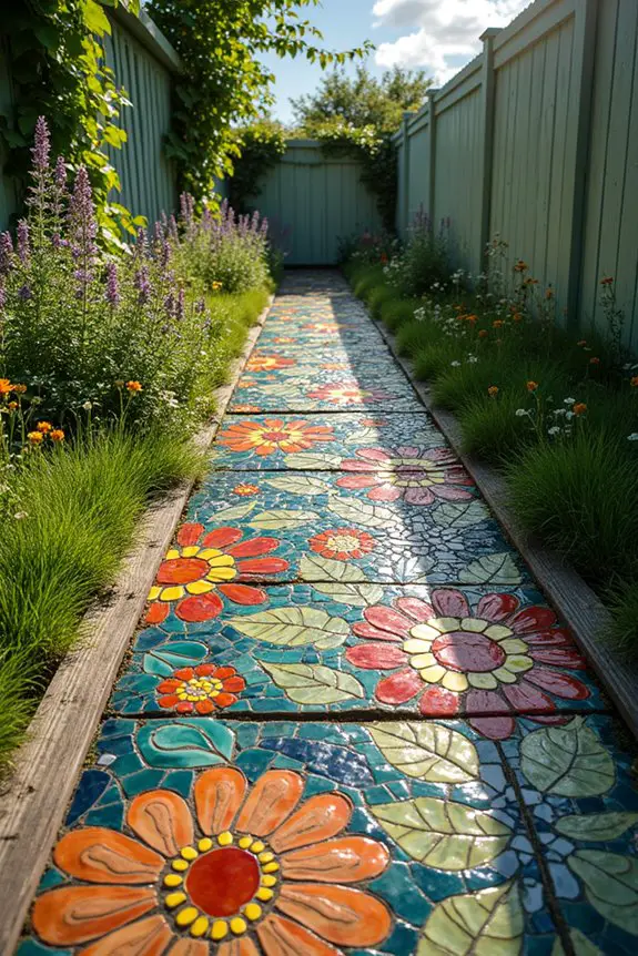 mosaic tile garden artistry