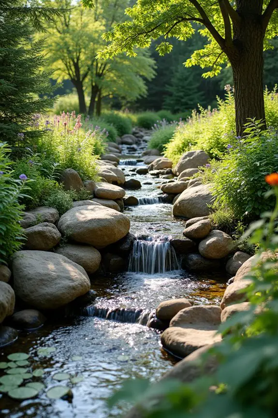 natural garden streambed creation